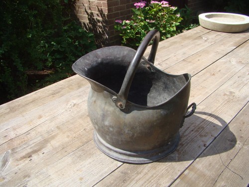 Vintage copper coal scuttle - vintage,