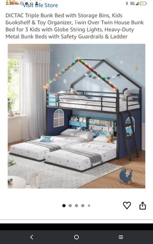 Triple bunk bed unpackaged - triple,