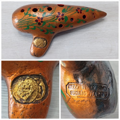 Vintage ocarina stamped - ocarina,