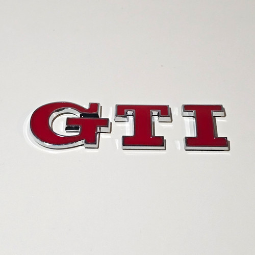 Red chrome gti badge - gti,