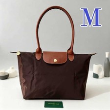 LONGCHAMP Le Pliage Tote Bag M Brown Nylon Handbag Foldable Japan