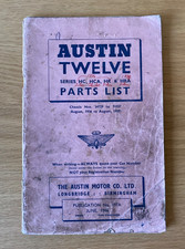 Austin 12 Parts List -