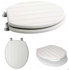 White Wooden Toilet Seat