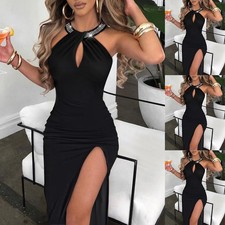 Womens Sexy Halter Neck Hollow