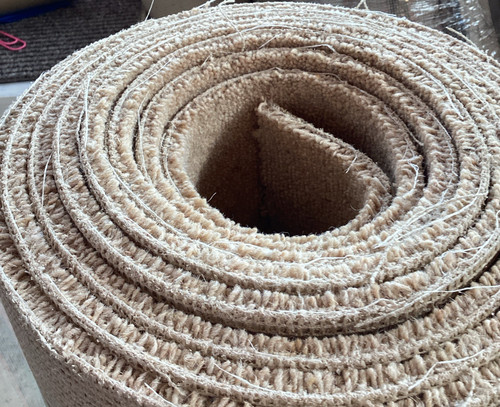 Sand coloured carpet remnant - sand,