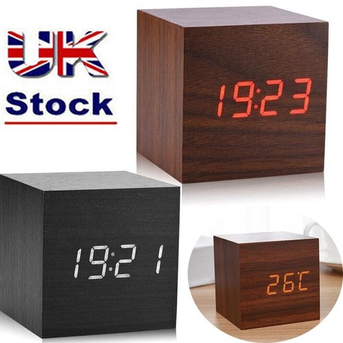 Wooden led digital alarm - ,