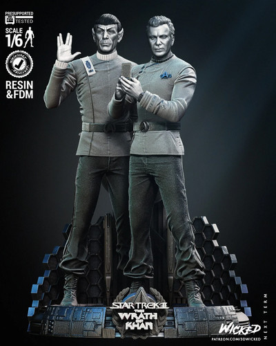 Spock kirk star trek - star, diorama