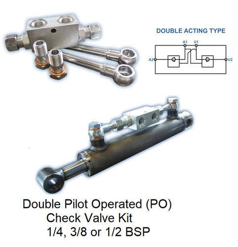 Hydraulic cylinder double - hydraulic,