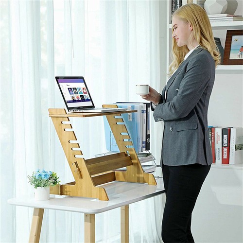 Bamboo monitor stand tier - stand, 2-tier
