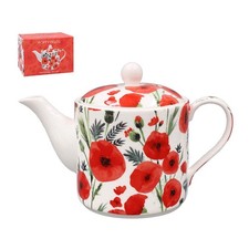 Tea Pot Fine China Poppy
