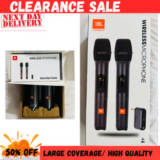 JBL Wireless Microphone System Set - 2 Pack for Karaoke Singing Cordless Mic New
