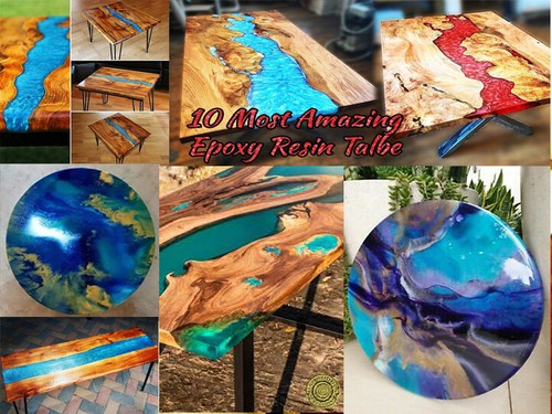 Art resin table top crystal - resin,