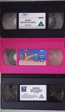 3 Barney VHS Video Tapes Sing & Dance, Great Adventure, Waiting for Santa