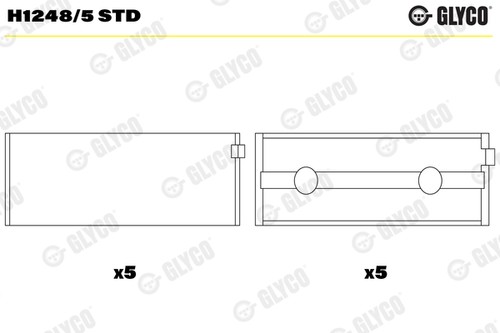 Glyco h1248 std crankshaft - glyco, h1248/5