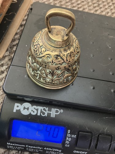 Vintage brass sanctuary bell - brass, &