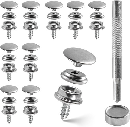 Peapin 32pcs 15mm press - 15mm, stud