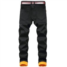 Men Denim Pants Jeans Fleece