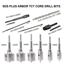 TCT Core 40-600mm Drill Bit SDS + Shank Tungsten Masonry Brick Hole Cutter Drill