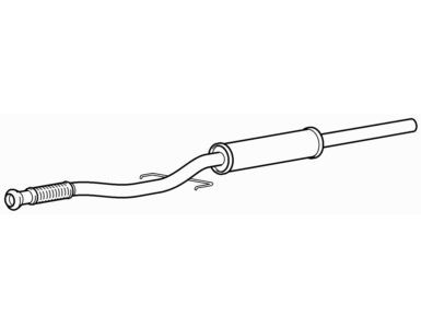 Centre exhaust middle silencer - centre,
