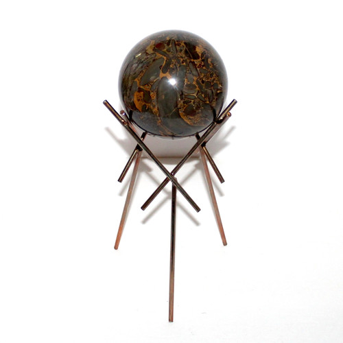 Vintage bamboo jasper sphere - vintage,