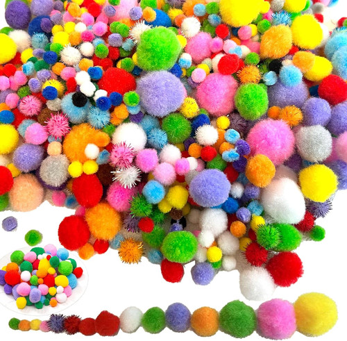 Coloured pom poms about - coloured,