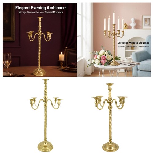 Gold floor candle holder - gold,