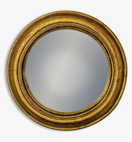 Gold antiqued round - round, hole
