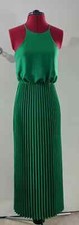 Zara Green Pleated Midi Dress