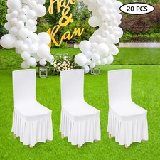 Chair Slipcovers, Chair Slipcovers with Skirt, Wedding Stretch Chair Cover Prote