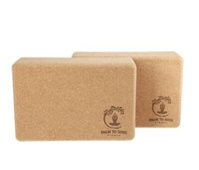 Palm to Soul Yoga blocks Cork Yoga Blocks and Coloured Blocks ( Pair )