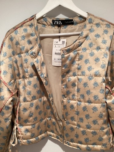 Zara floral quilted jacket - zara,