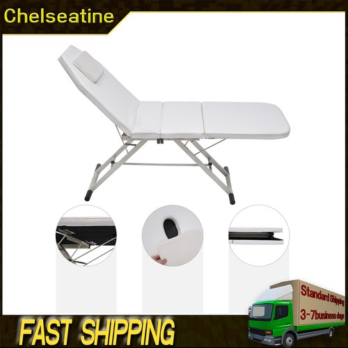 White salon beauty recliner - salon,