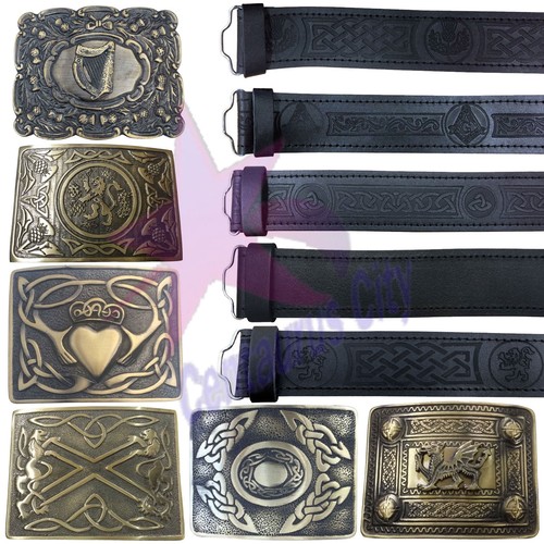 Scottish kilt belt black - kilt,
