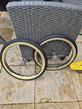 Old School Bmx Wheel Set Chrome Ukai Type Haro Hutch Mongoose Skyway