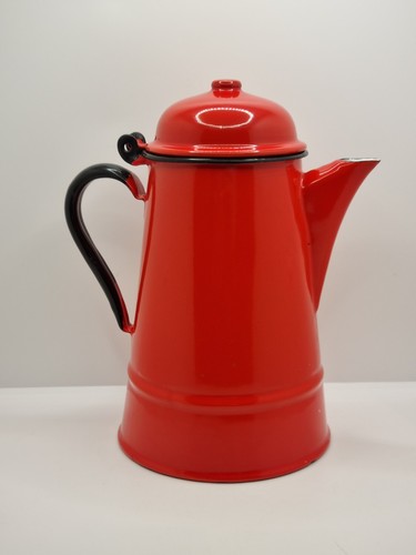 Vintage polish enamel teapot - enamel,