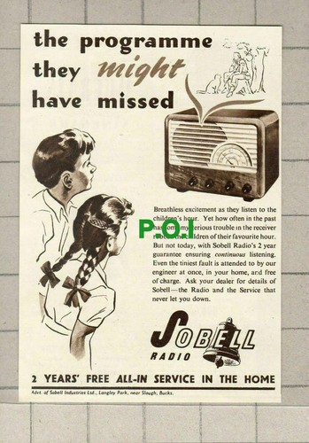C1641 sobell radio advert - radio,