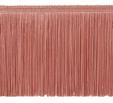 Chainette Fringe Trim 6 inch, Style# CF06, Color# 07 Rose Pink[Sold By The Yard]