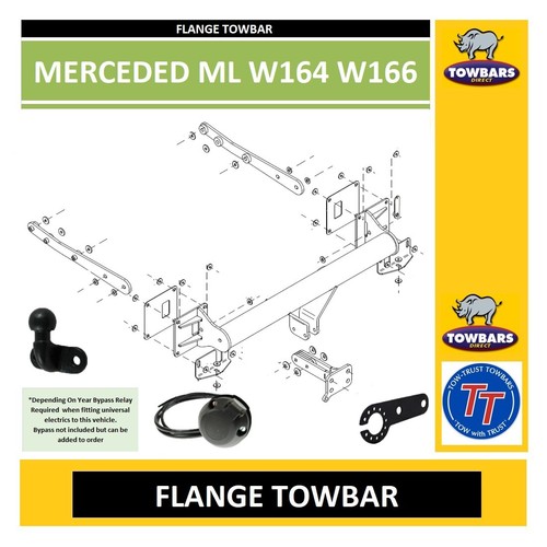 Flange towbar for - mercedes, ml