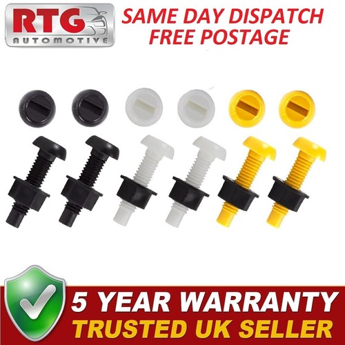Vehicle number plate screws - 6x,