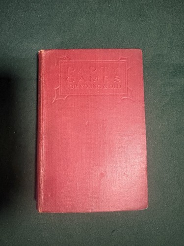 Vintage book party games - -,