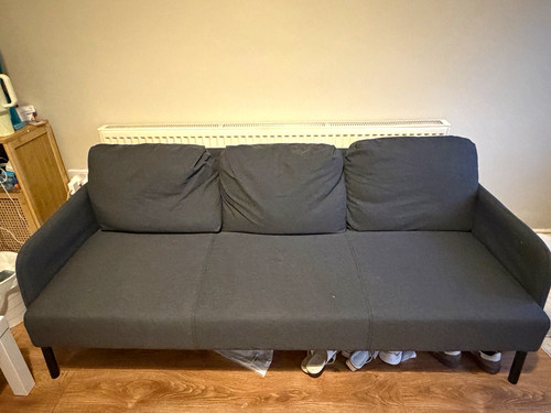 Ikea grey fabric seater sofa - ikea,