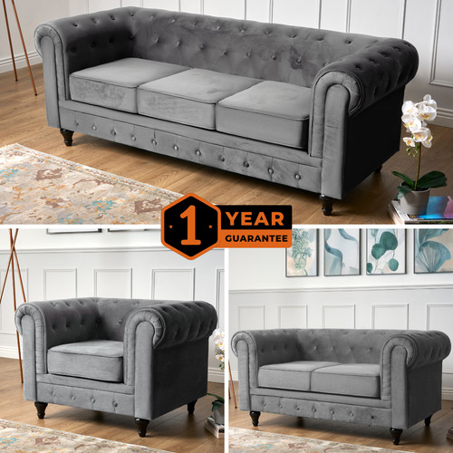 Chesterfield sofa suite - sofa,