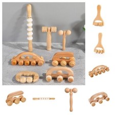 Wooden Massage Roller Therapy Body Massager Foot Face Shoulder Neck Roller UK`