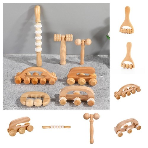 Wooden massage roller therapy - roller,