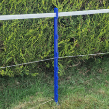 3FT ELECTRIC FENCE POLY POST Plastic Fencing Stake 105cm Tall - Blue