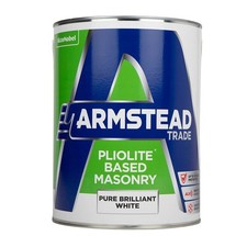 Armstead Trade Pliolite Based Masonry Paint Pure Brilliant White 5L