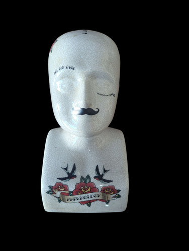 Porcelain phrenology tattoo - phrenology,