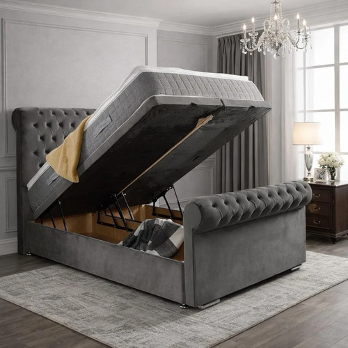 Luxury sleigh bed frame - luxury,