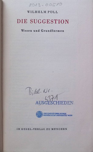 Die suggestion wesen u - die,