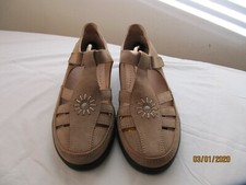 Conforto Shoes UK 7.5  Tan Leaather  Closed toes sandals   sandal Worn VGC